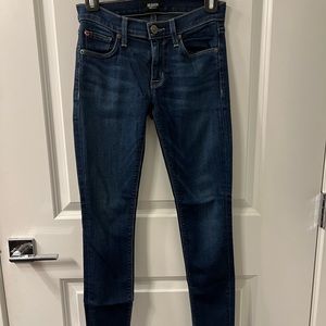 Hudson Unfinished Hem Cropped Jeans